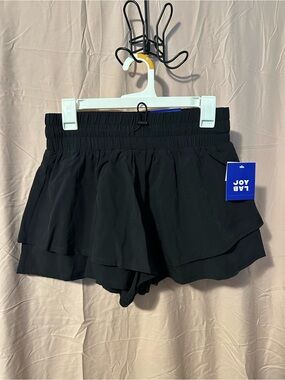 JoyLab Black Layered Running Skort Shorts